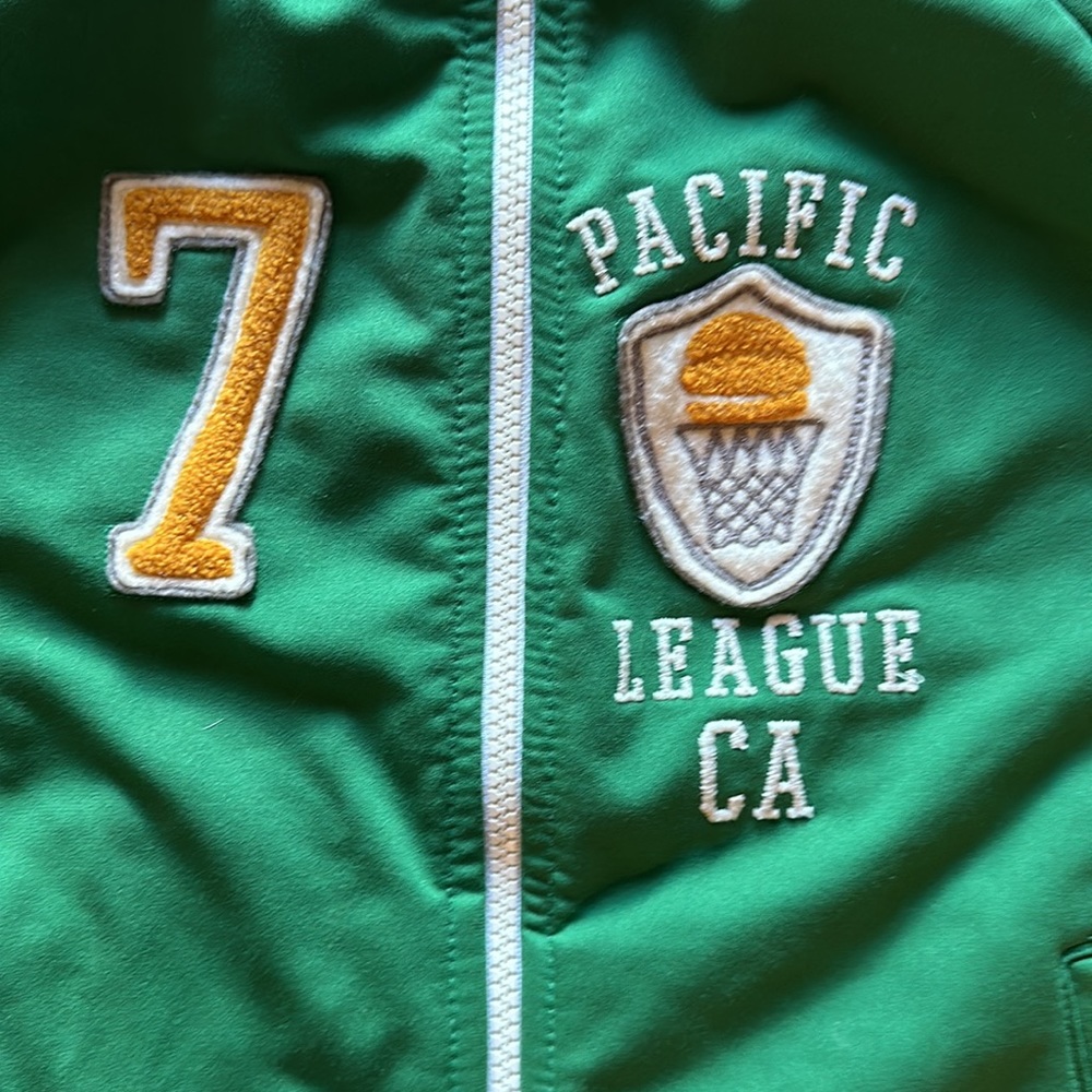 Gap kids, jacket size small, 6β7 green basketball - Picture 2 of 5